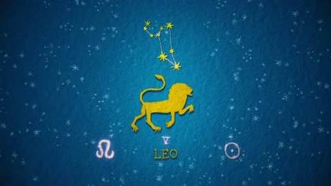 Zodiac constellation, Leo 스톡 동영상 219437575