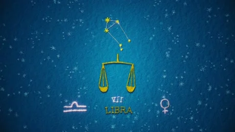 Zodiac constellation, Libra Sign Stock-Footage 219437689