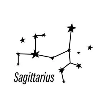 Zodiac constellation. Space and stars. Vector illustration isolated on white  Stock Illustration