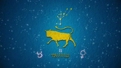 Zodiac constellation, Taurus Sign Stock-Footage 219437510