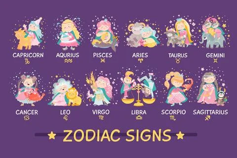 Zodiac cute Stock Illustration