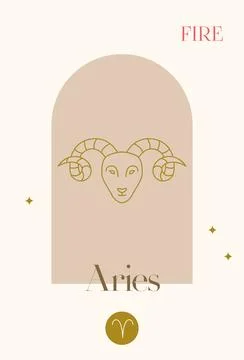 Zodiac Fire Aries Stock Illustration