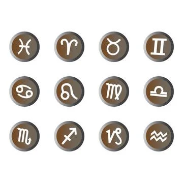 Zodiac icon set Stock Illustration