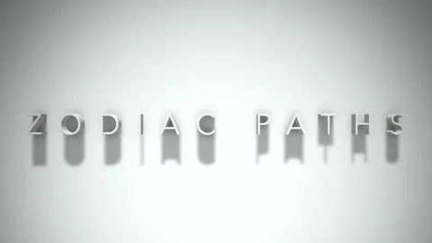 Zodiac paths 3D title animation with shadows on a white background Video stock 297904517