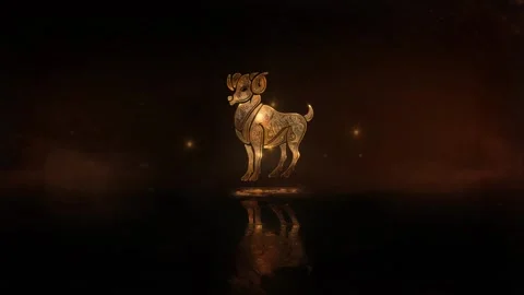 Zodiac sign Aries. Computer animation of the zodiac sign Aries Video stock 138647409