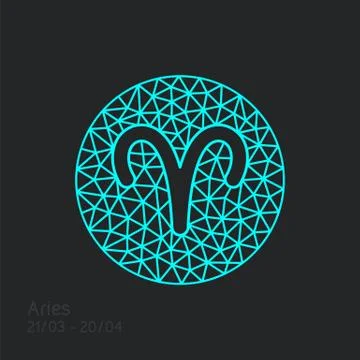 Zodiac sign in circular frame, vector Illustration Stock Illustration