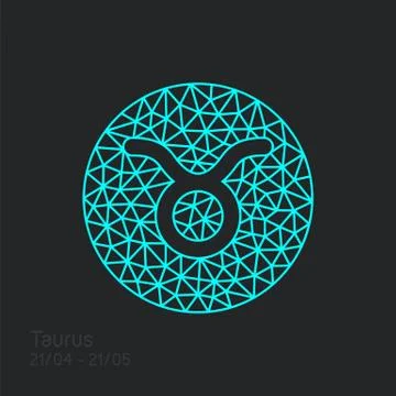 Zodiac sign in circular frame, vector Illustration Stock Illustration