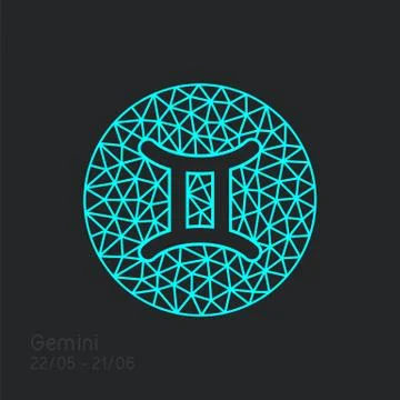 Zodiac sign in circular frame, vector Illustration Stock Illustration