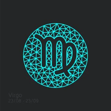 Zodiac sign in circular frame, vector Illustration Stock Illustration