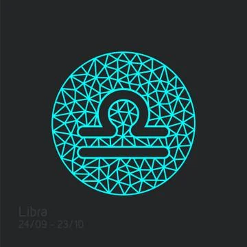 Zodiac sign in circular frame, vector Illustration Illustrazione stock