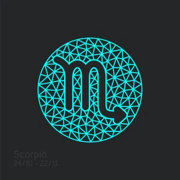 Zodiac sign in circular frame, vector Illustration Illustrazione stock