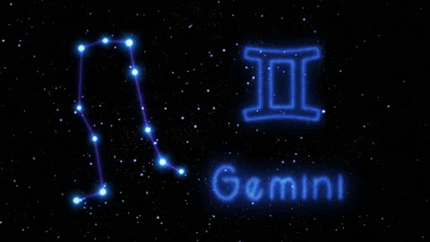 The zodiac sign Gemini Stock Footage 157587869
