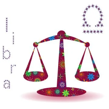 Zodiac sign Libra Stock Illustration