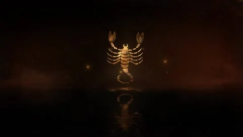 Zodiac sign Scorpio. Computer animation of the zodiac sign Scorpio Video stock 138647714