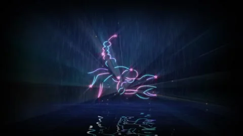 Zodiac sign Scorpio. Computer simulation of an animated laser show Vidéo 134997552