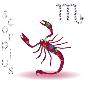 Zodiac sign Scorpius Stock Illustration