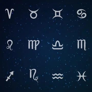 Zodiac sign set. Stock Illustration