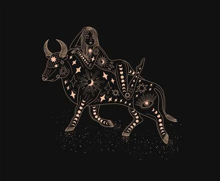 	Zodiac sign Taurus. Stock Illustration