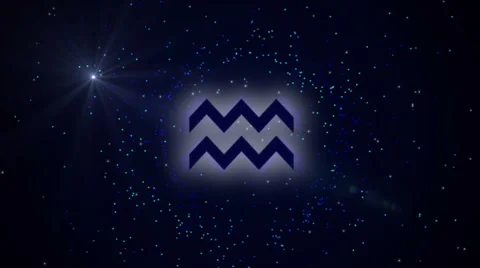Zodiac signs Aquarius Stock Footage 62464573