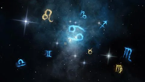Zodiac signs background Stock Illustration