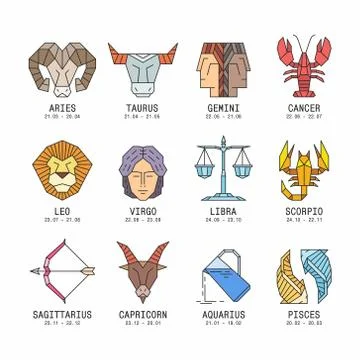 Zodiac signs Stock Illustration