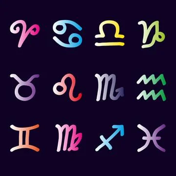 Zodiac signs Illustrazione stock