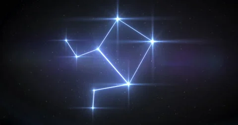 Zodiac signs Libra constellation made of bright stars is connected by lines Stock Footage 131021610