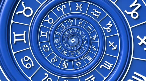 Zodiac spiral animation Stock Footage 63974242
