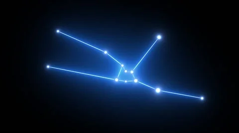 Zodiac Taurus Star Constellation Forming in Glowing Light Stock Footage 67389245