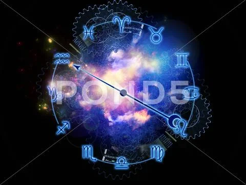 Zodiac universe Stock Illustration