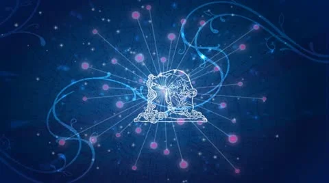 ZODIAC WHEEL AQUARIUS  LOOP ANIMATION Video stock 10931545