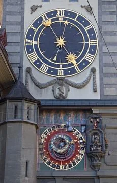 Zodiacal clock in bern Foto stock