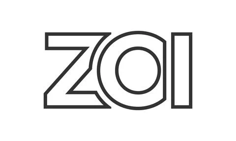 ZOI logo design template with strong and modern bold text. Initial based ve.. イラスト素材