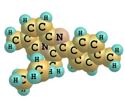 Zolpidem molecule isolated on white Stock Illustration