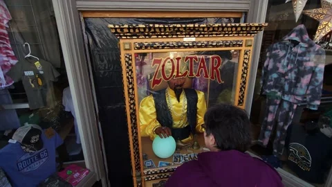 Zoltar the fortune teller, Williams AZ Stock Footage 238042178