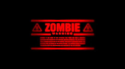 Zombie Alert Going on and Off Stock Footage 33934545
