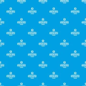 Zombie apocalypse pattern vector seamless blue 스톡 일러스트