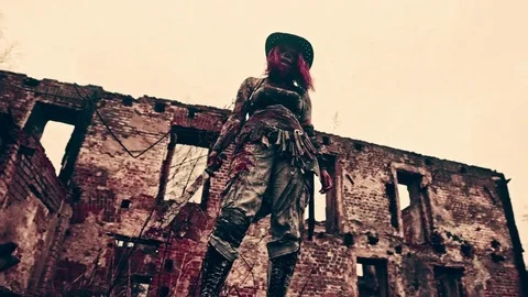 The zombie apocalypse. Zombie Killer. Stock Footage 76996479