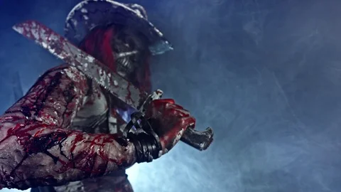 The zombie apocalypse. Zombie Killer. Stock Footage 79810049
