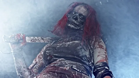 The zombie apocalypse. Zombie Killer. Stock Footage 79814949