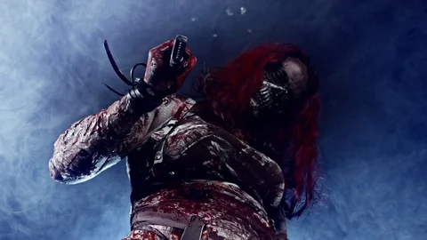 The zombie apocalypse. Zombie Killer. Stock Footage 79815099