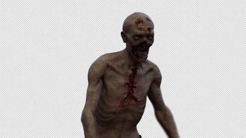 Zombie is approaching and attacking. Stock Footage 139717614