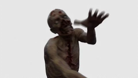 Zombie is approaching and attacking. Stock Footage 139877634