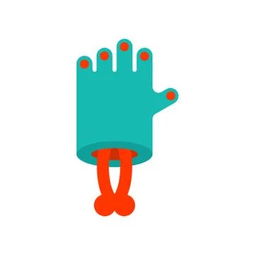Zombie arm and bone isolated. green hand of dead man. vector illustration Stock Illustration