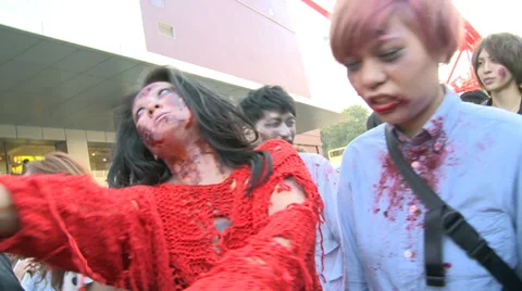 Zombie attack Stock Footage 32279295