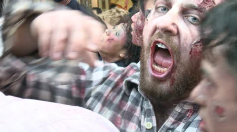 Zombie attack Stock Footage 32280058
