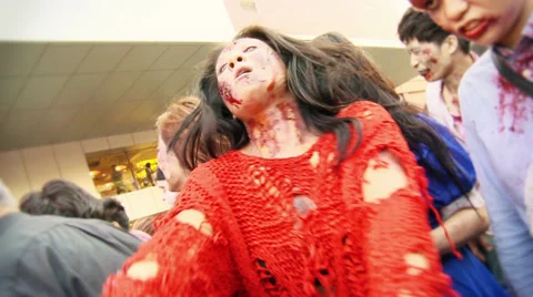 Zombie attack Stock Footage 32280101