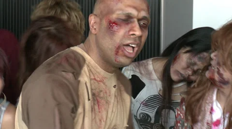 Zombie attack Stock Footage 32285502