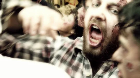Zombie attack Stock Footage 32285538