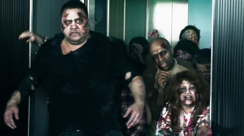 Zombie attack Stock Footage 32286216